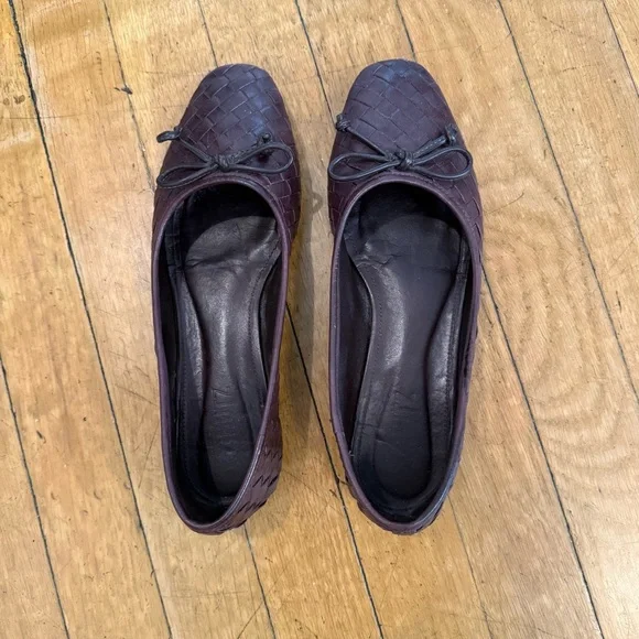 Schutz Arissa Flat Burgundy Woven size 6.5 - Picture 1 of 5